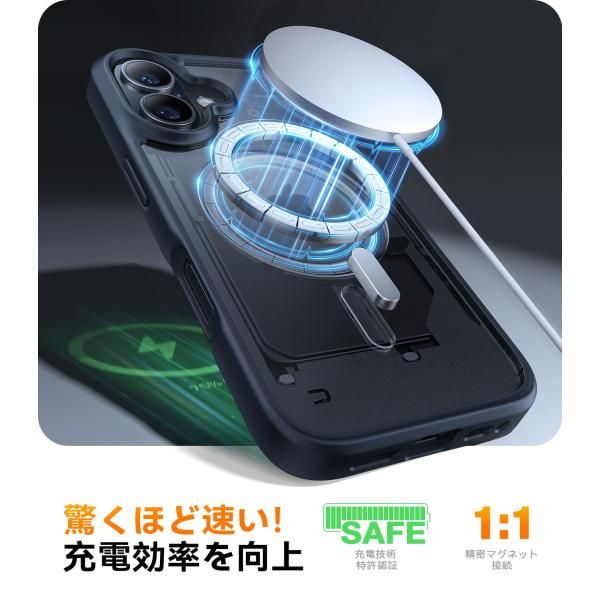TORRAS iPhone 16 Pro Max ケース 半透明 マグネット搭載
