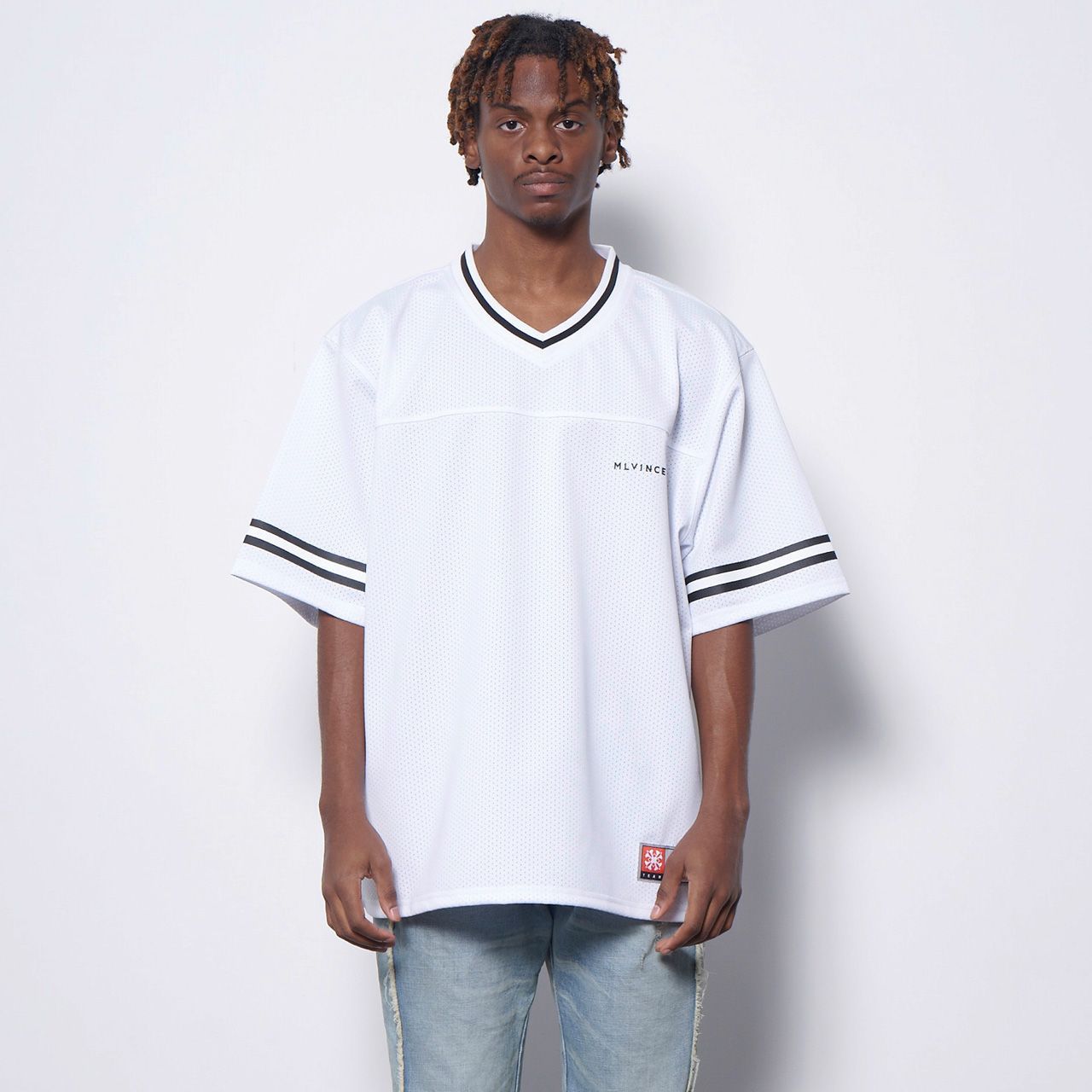 MLVINCE メルヴィンス S/S FOOTBALL SHIRT WHITE 半袖 メッシュ