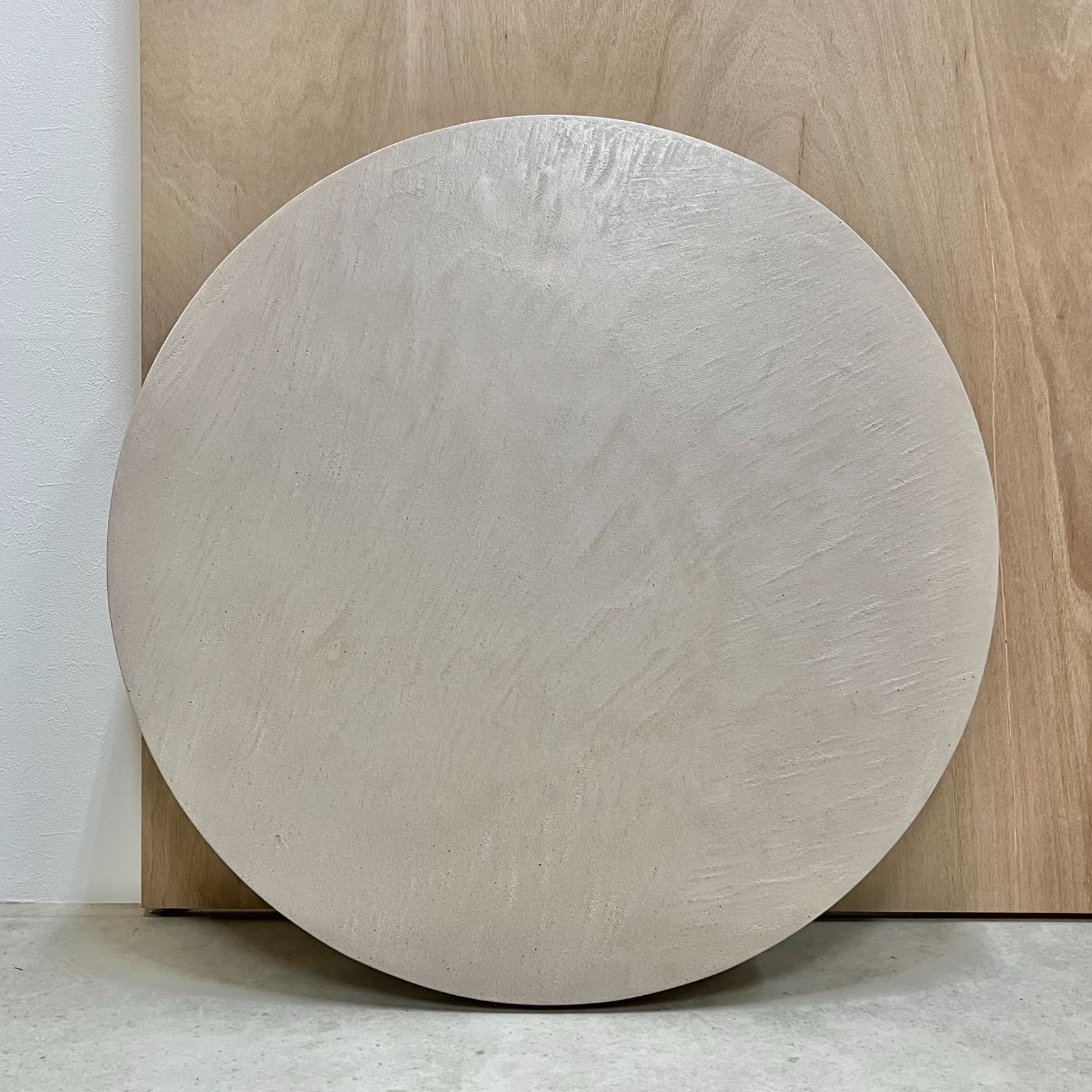 【アウトレットNo.73】モールテックス 天板のみ 丸 円 Φ70cm 厚み34mm アイボリー モールテックス 丸 天板のみ (木製脚/サイズオーダー) | MOKUHARU