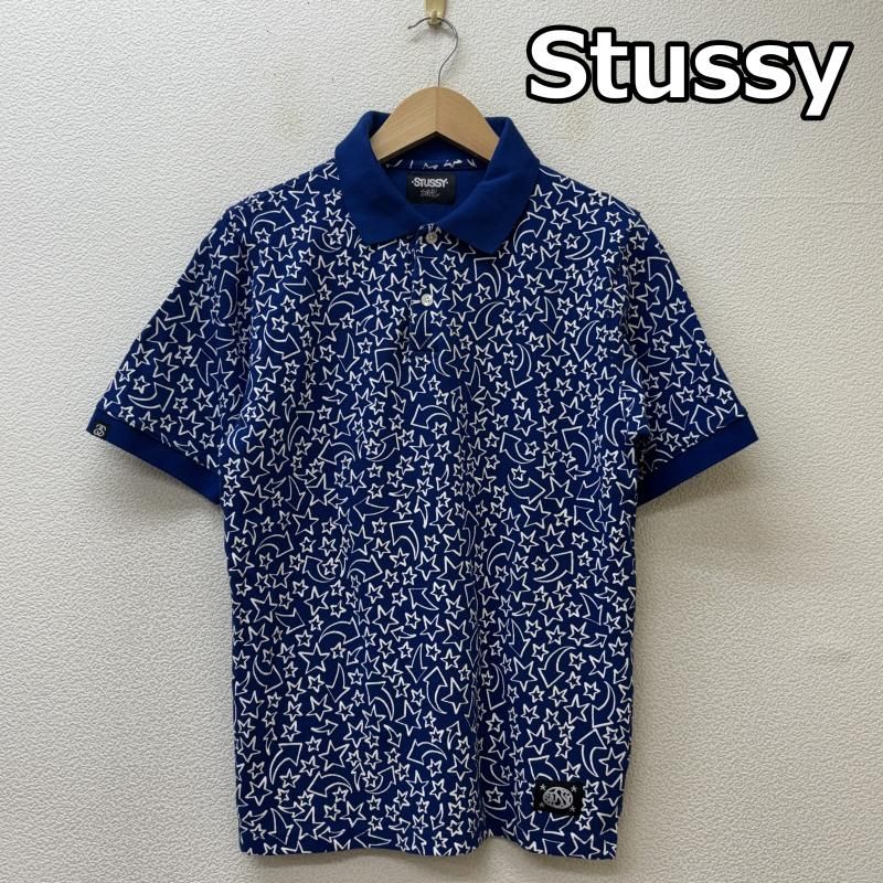 大特価！【希少】STUSSY ステューシー ポロシャツ 総柄 STUSSY ステューシー ポロシャツ 半袖 スター 星柄 総柄