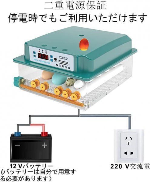 自動孵卵器インキュベーター 恒温器 鳥類 ふ卵器 孵化器 自動転卵式 アヒル 鶏卵 アヒル うずら 恒温孵化器全自動 3dkA866