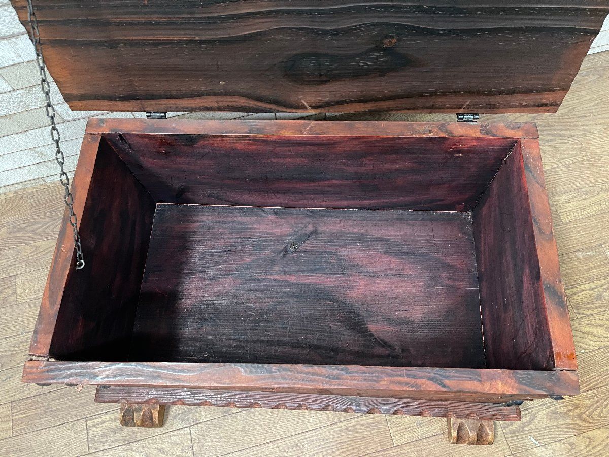 スペインカントリー 木彫り 収納箱 トランク マルチボックス