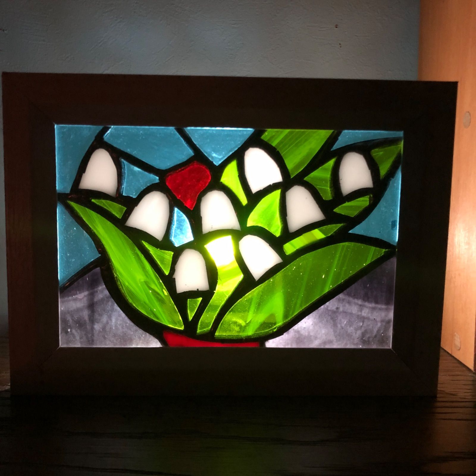 ステンドグラス パネル 置物 すずらん - メルカリ