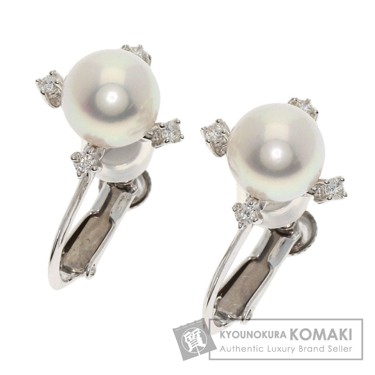 TASAKI タサキ パール 真珠 ダイヤモンド イヤリング K18WG