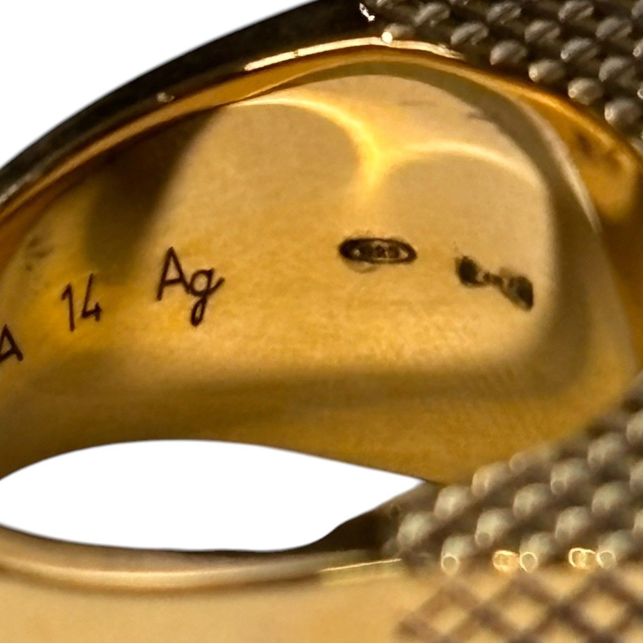 BALENCIAGA(バレンシアガ) 925 Silver Gold Seal Ring ゴールド BALENCIAGA(バレンシアガ) 925 Silver Gold Seal Ring ゴールド