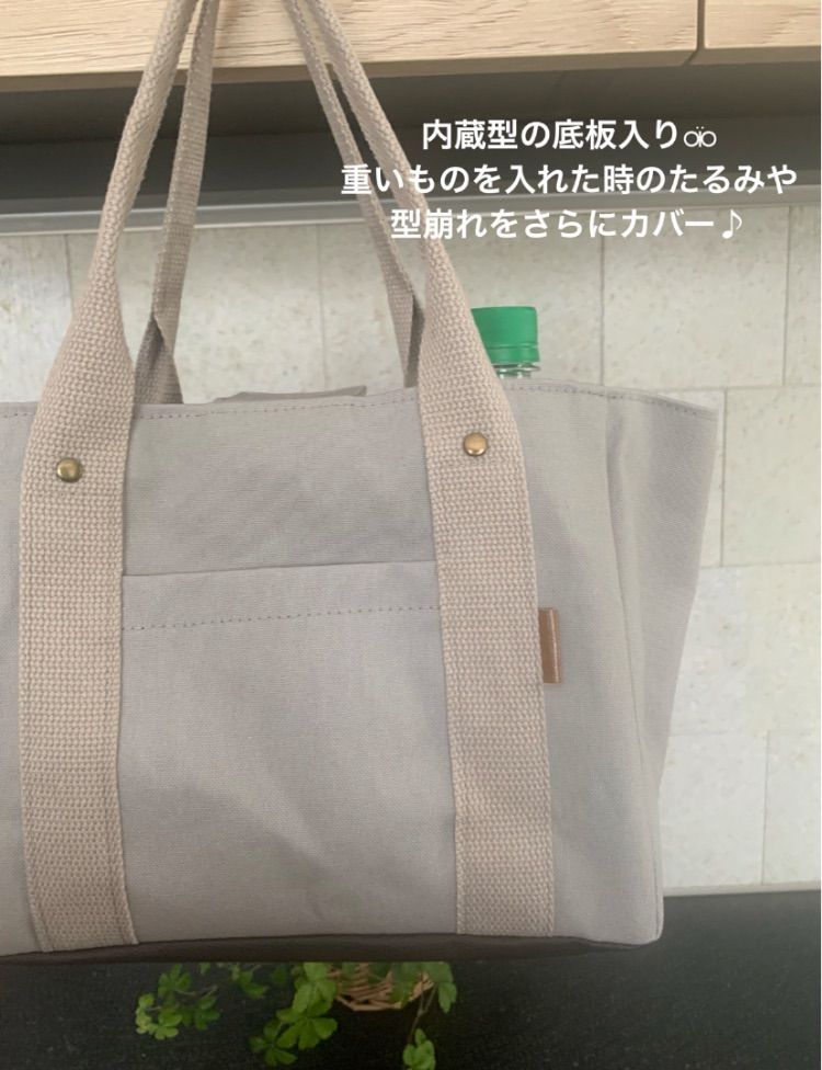 いいね♡420超⚮̈再入荷】倉敷帆布 3つ仕切りトートバッグ S