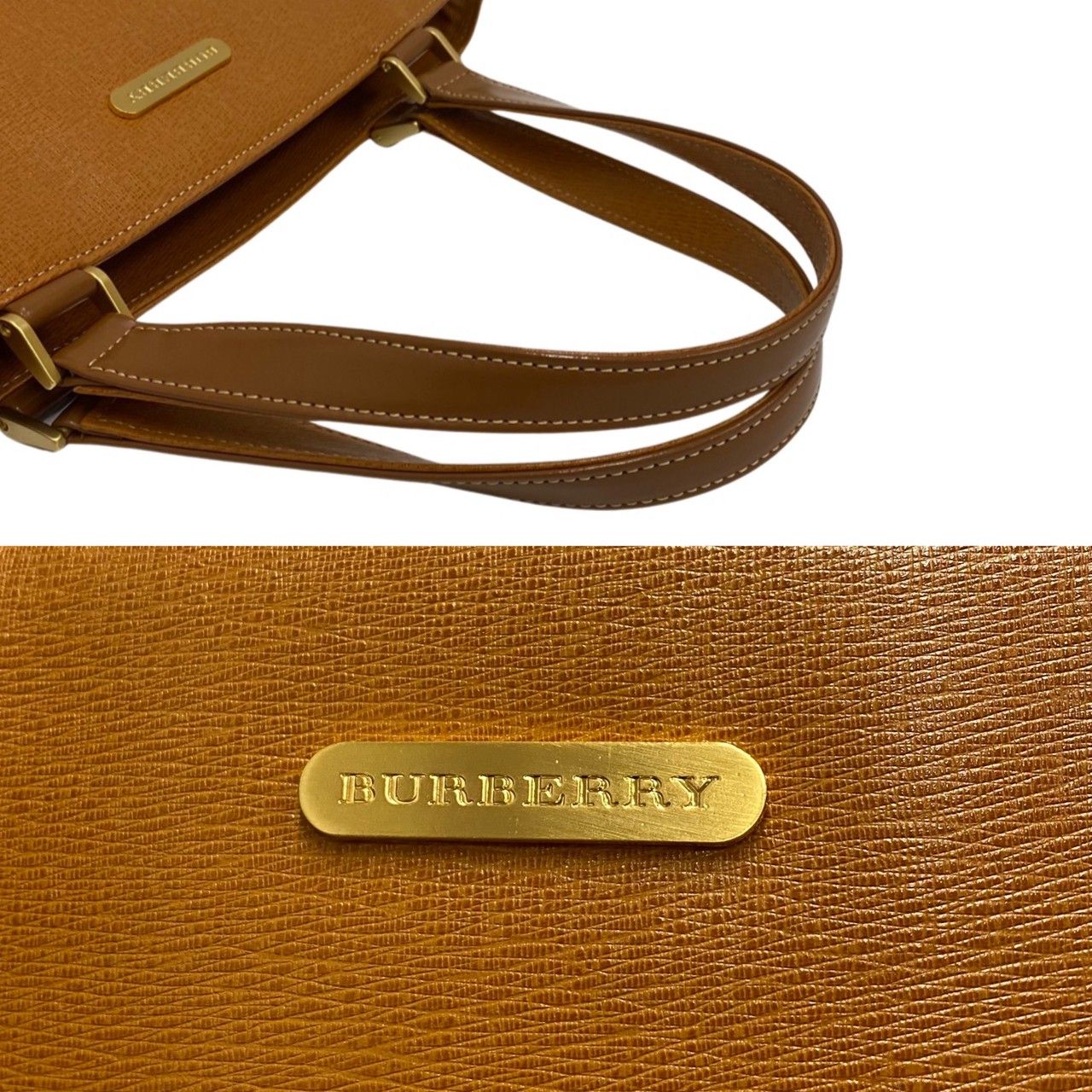 極 美品 希少品 BURBERRY バーバリー ノバチェック ロゴ 金具 レザー 