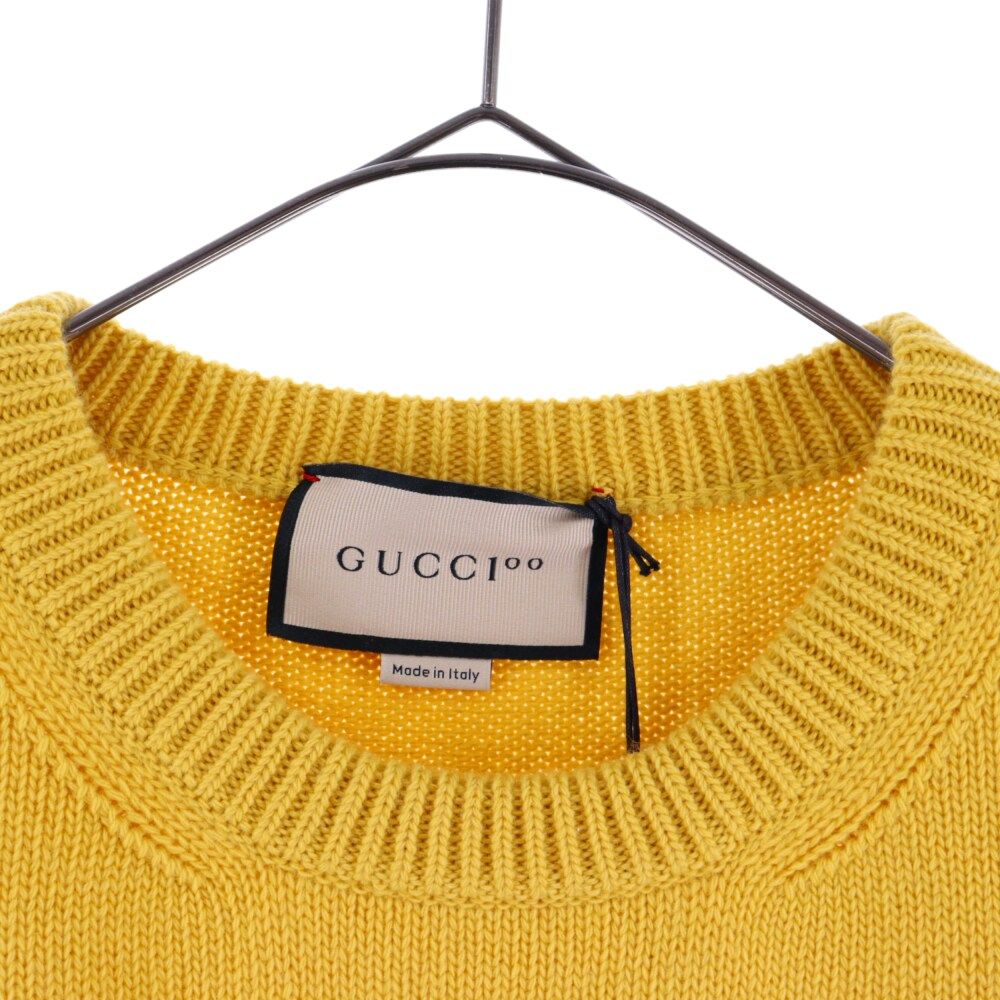 GUCCI (グッチ) 21AW 100周年 ニット クルーネック セーター イエロー