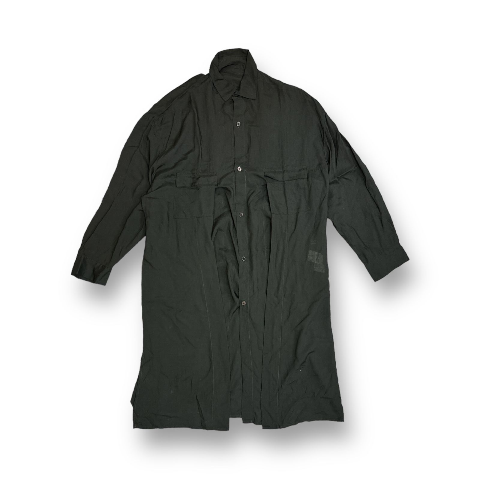 B Yohji Yamamoto スリットロングシャツ ビーヨウジヤマモト NH-B58 