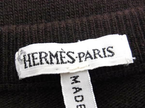 HERMES - ■極美品■ HERMES エルメス マルジェラ期 セリエボタン カシミヤ100% 長袖 カーディガン トップス  サイズ XS 洋服 ブラウン系 AU5190 □極美品□ HERMES エルメス マルジェラ期 セリエボタン カシミヤ100