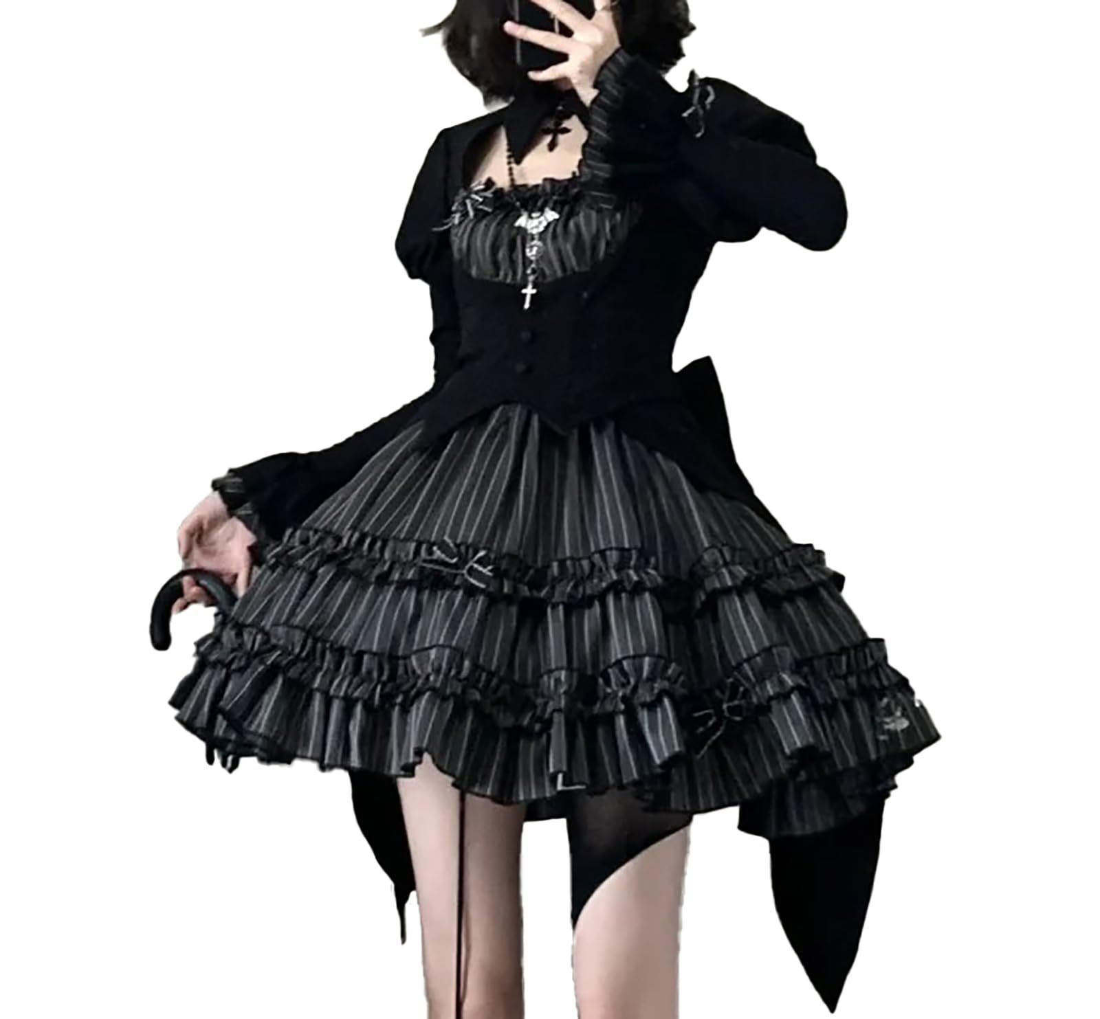 コスプレ　ドレス　ゴシックセットアップ✨女子会もお出かけも完璧 imgrc0110306336.jpg