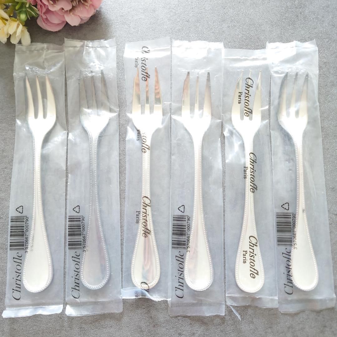 クリストフル パール ケーキフォーク 未開封 6点