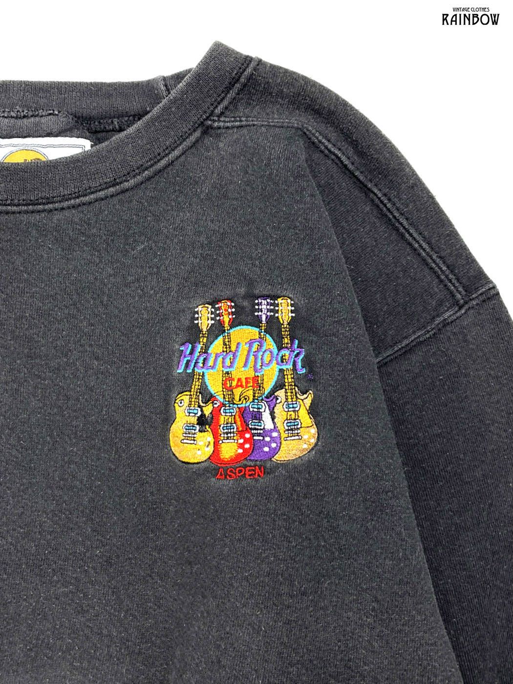 【90s USA製】ハードロックカフェ 【アトランタ】ラッセル製オーバーサイズ 90\u0027s USA製 □ ハードロックカフェ ATLANTA ロゴ プリント