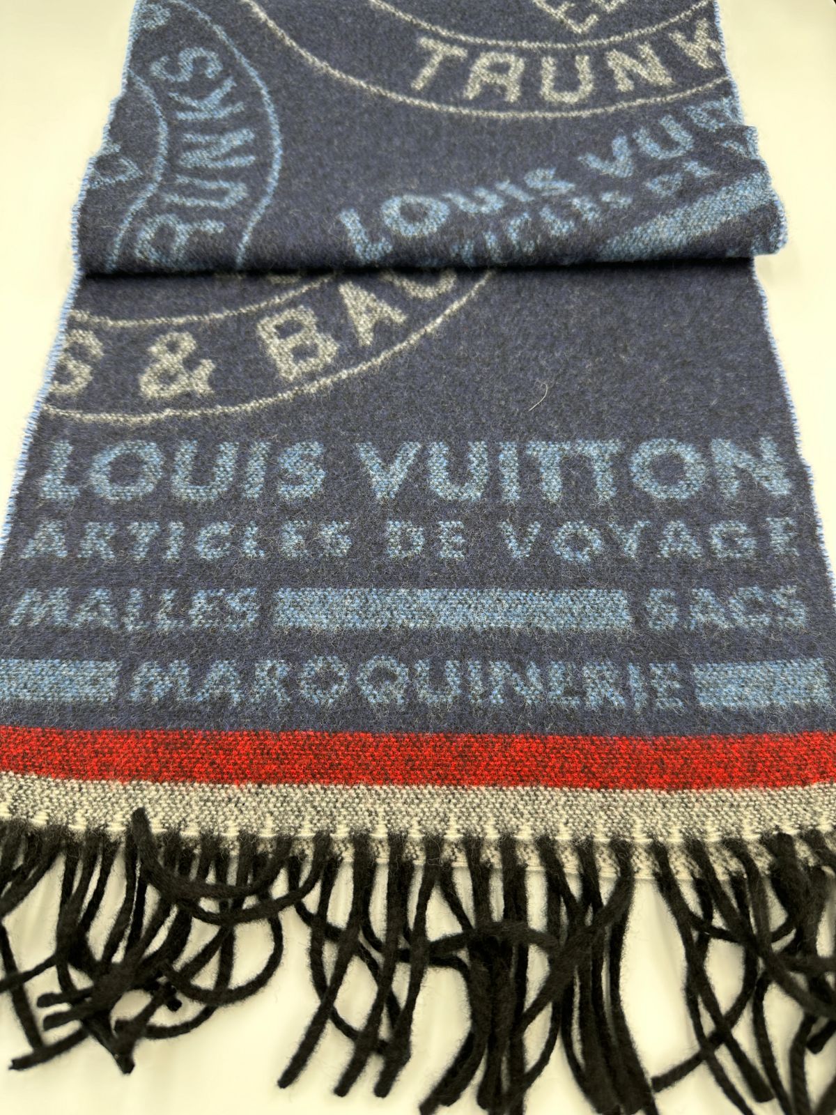 LOUIS VUITTON ルイヴィトン エシャルプ トランク スタンプス カシミヤ