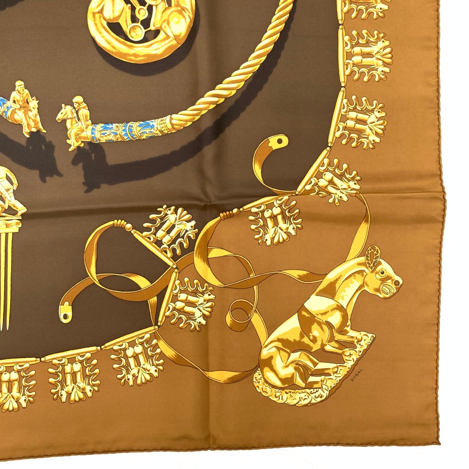 美品 HERMES エルメスカレ 90 LES CAVALIERS D