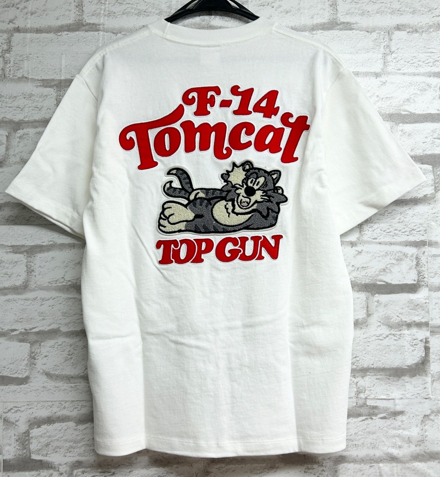 ◾️AVIREX F-14 サガラ トムキャット 刺繍Tシャツ TOP GUN モチーフ M 