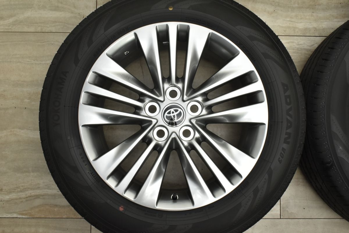 新車外し美品 40アルファード18 7J+40 PCD120ヨコハマアドバン225/60R18 2024年製 新車外し品】トヨタ 40 アルファード 純正 18in 7J +40