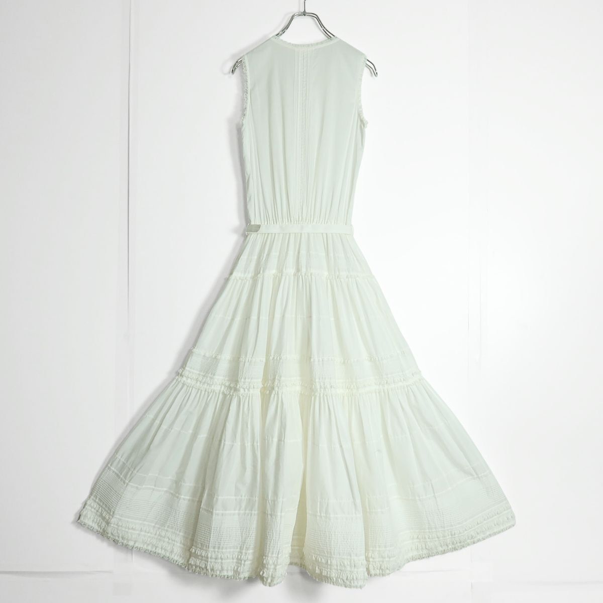 美品ピンクハウス　ノースリーブ3段ティアードワンピース 極美品・残布あり】ピンクハウス☆可愛い！ティアードデザイン