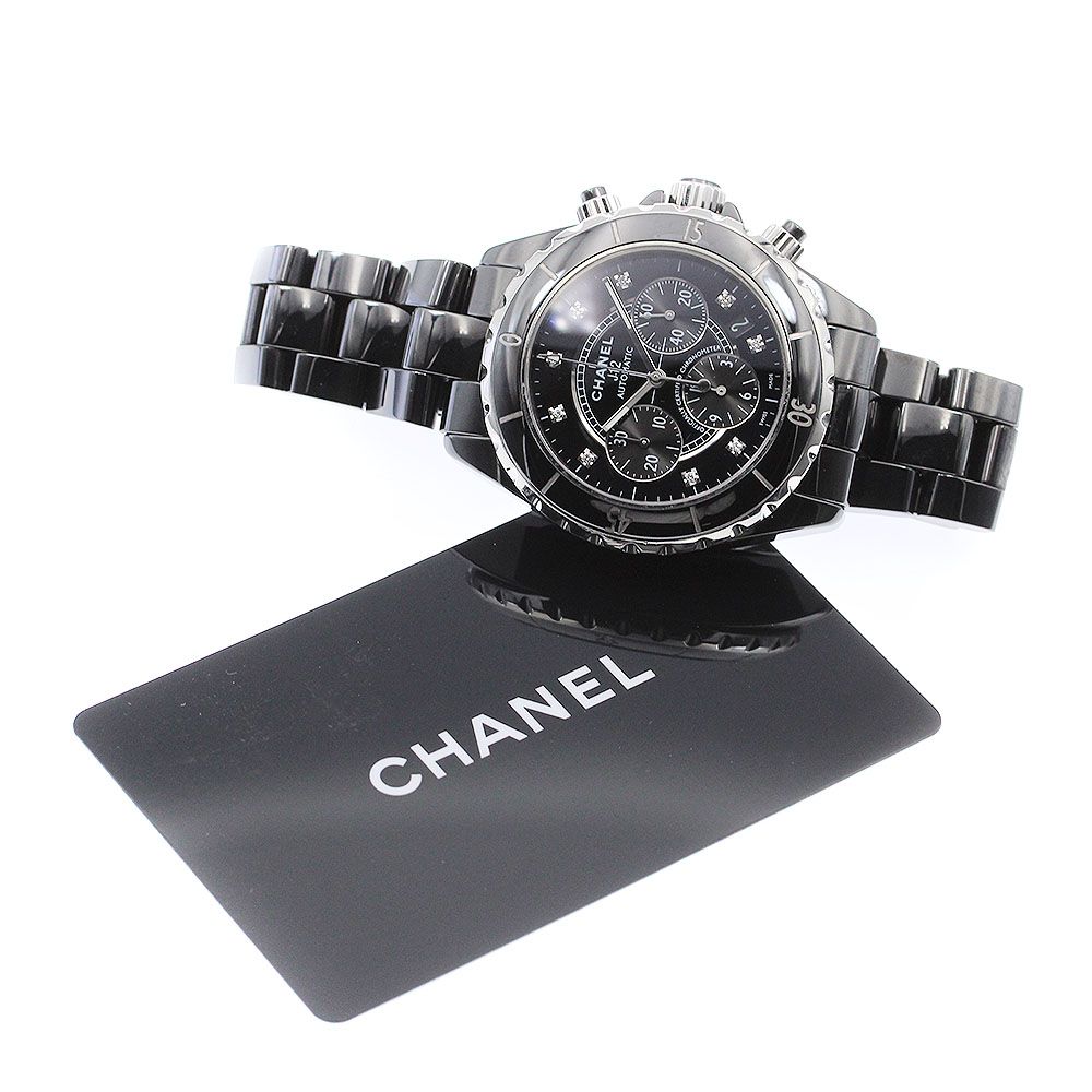 シャネル CHANEL H2419 J12 クロノグラフ 9Pダイヤ 自動巻き メンズ