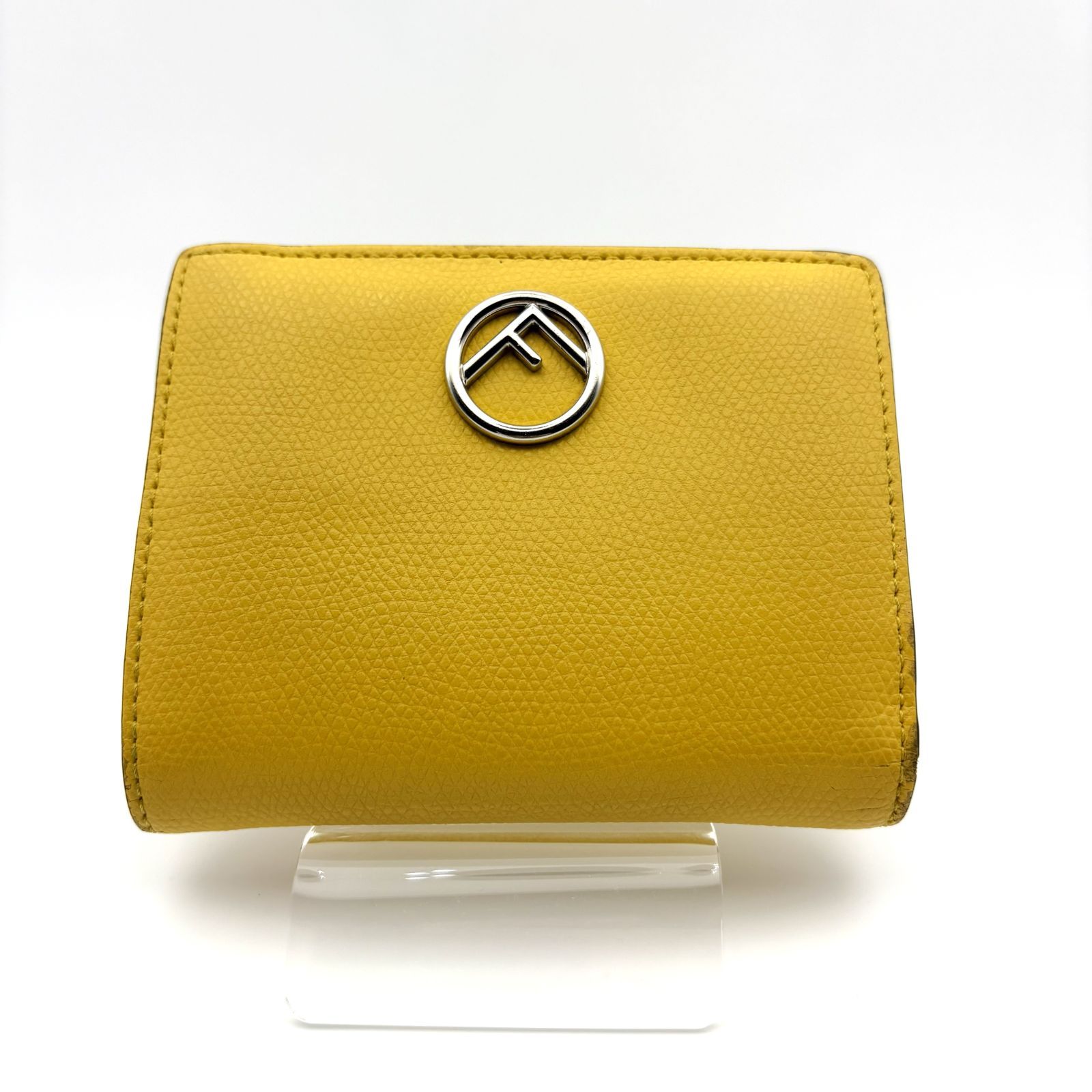 FENDI フェンディ エフ イズ 二つ折り コンパクトウォレット レザー イエロー