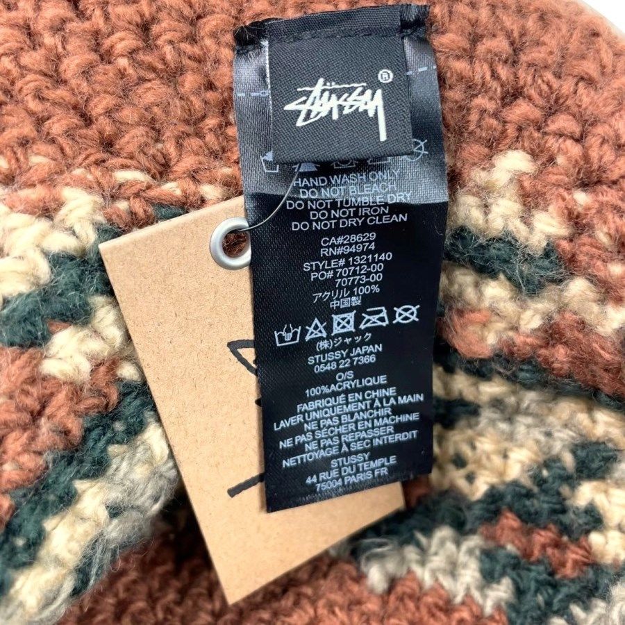 新品 stussy ステューシー ヘビー ニット バケット ハット ジャガード
