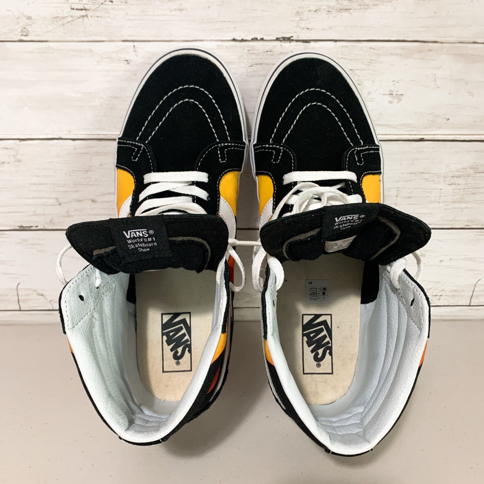 vans ファイヤーパターン ハイカットスニーカー 28cm vans ファイヤー