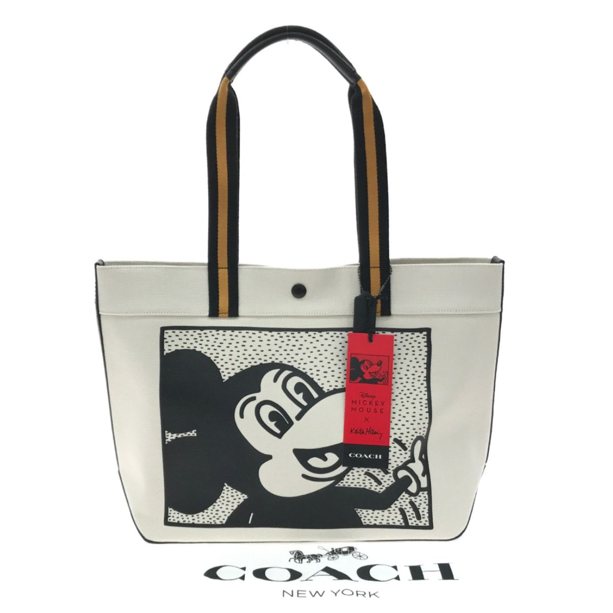 キースヘリング　ミッキー　キャンバストートバッグ coach キースヘリング ミッキー コラボトート