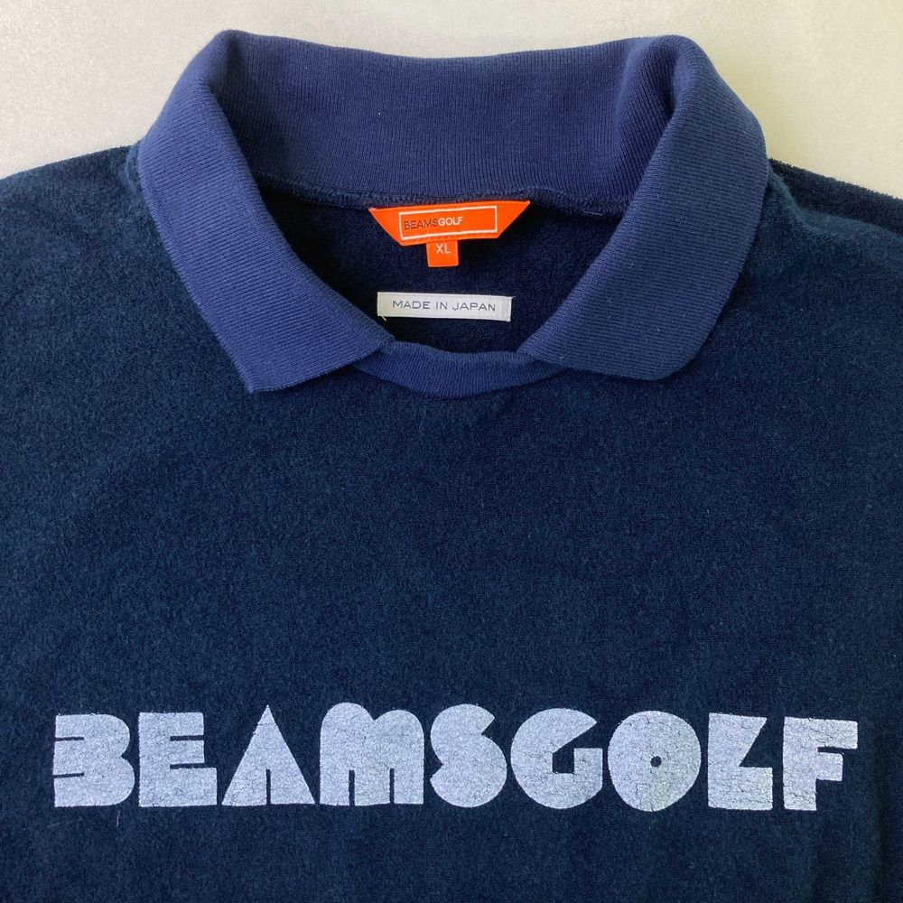 サイズ：S BEAMS GOLF ビームスゴルフ  襟付 半袖Tシャツ  ブルー系 [240101447901] ゴルフウェア レディース ストスト BEAMS GOLF ビームスゴルフ 襟付 半袖Tシャツ ブルー系 サイズ