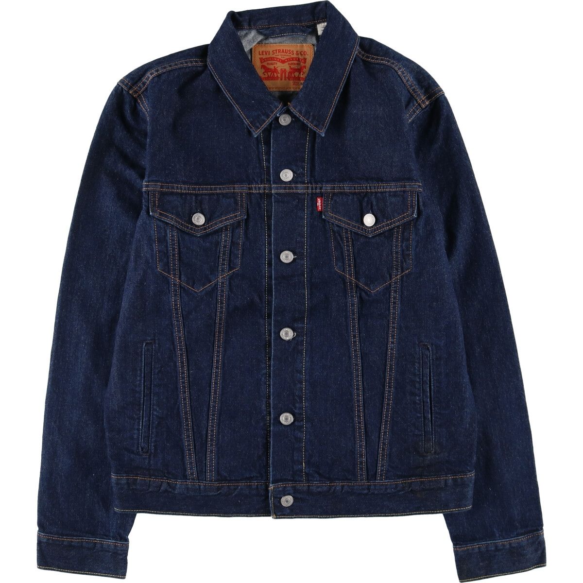 古着 リーバイス Levi's 濃紺 デニムジャケット Gジャン メンズM相当/eaa513586