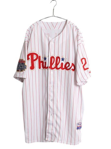 USA製 MLB オフィシャル Majestic フィリーズ ベースボール シャツ メンズ XXL / ユニフォーム ゲームシャツ メジャーリーグ 大リーグ 限定 お得なクーポン配布中!】 USA製 フィリーズ ベースボール シャツ