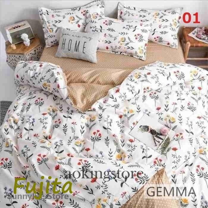 布団カバー４点セットシングルシンプル花柄チェック柄通気吸湿掛け布団カバー子供部屋女の子可愛い枕カバーベッド用品セミダブル春