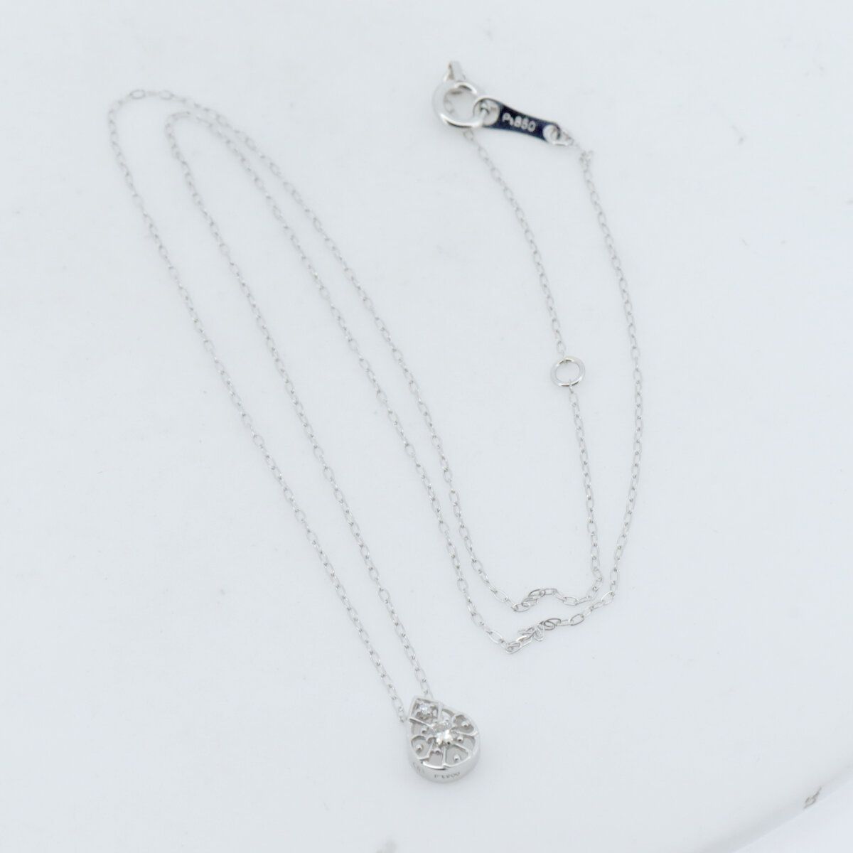 オーバーエクセレント ダイヤモンド ネックレス 0.03ct Pt950 オーバーエクセレント ダイヤモンド ネックレス 0.03ct Pt950