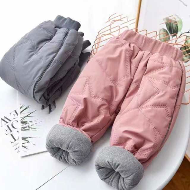 中綿パンツ 子供服 中綿 裏起毛 キッズ 男の子 女の子 雪除け ウェストゴム ボトムス ジョガーパンツ スノーパンツ ベビー ジュニア 防寒 中綿パンツ 長ズボン パンツ スノーウェア スキーウェア zjjj3244