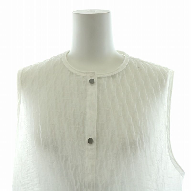 UNITED ARROWS エアリージャカード ベストホワイト 