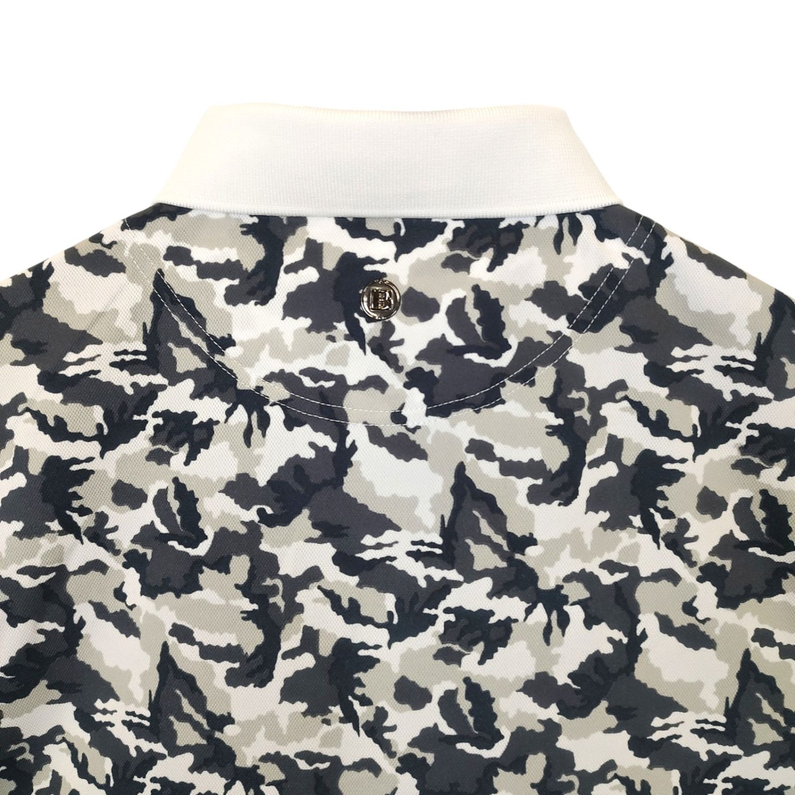 BRIEFING GOLF ブリーフィングゴルフ 23AW CAMO PRINT POLO 半袖 ポロシャツ BRG233M16 M ホワイト カモフラ メンズ USTAUSTRALIA_COM_AU