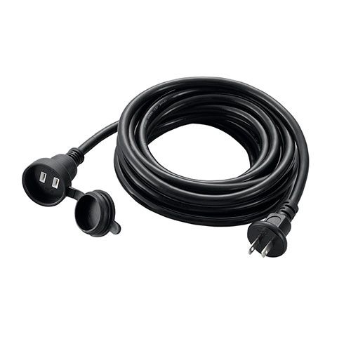 10個セット YAZAWA 防雨型延長コード 1個口 5m ブラック H7RP105BKX10