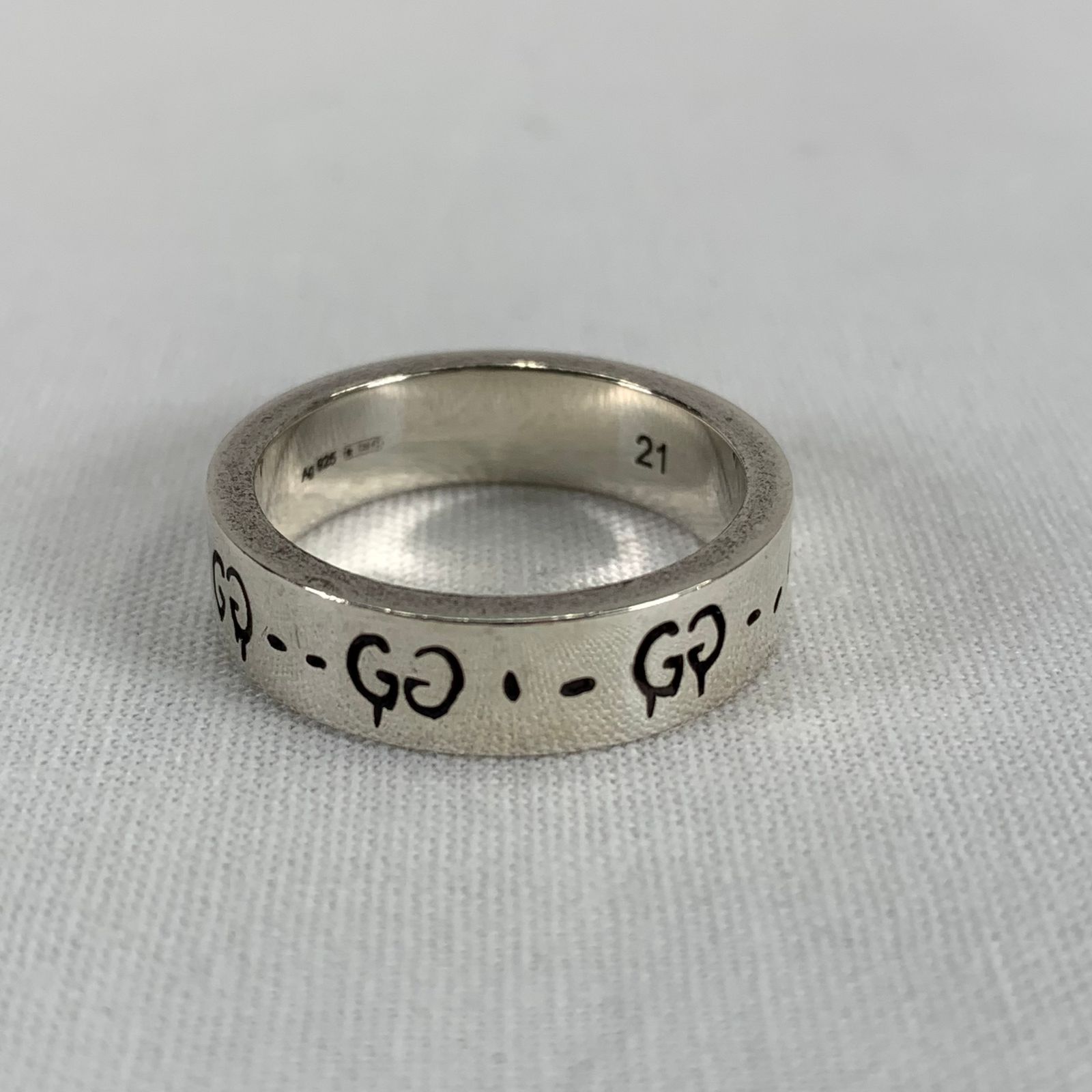 GUCCI GUCCI リング 20号 グッチ ゴーストシルバーリング 表記21 GUCCI GUCCI リング 20号 グッチ ゴーストシルバーリング 表記21