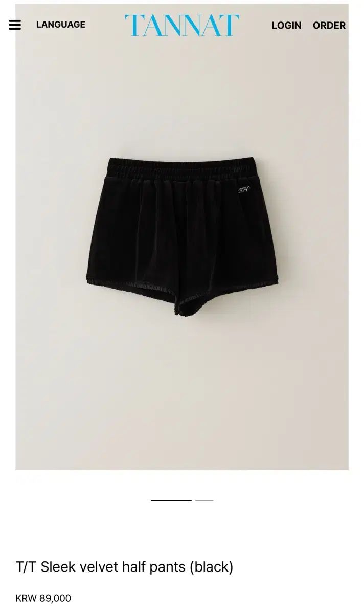 TANNAT T Sleek velvet half pants