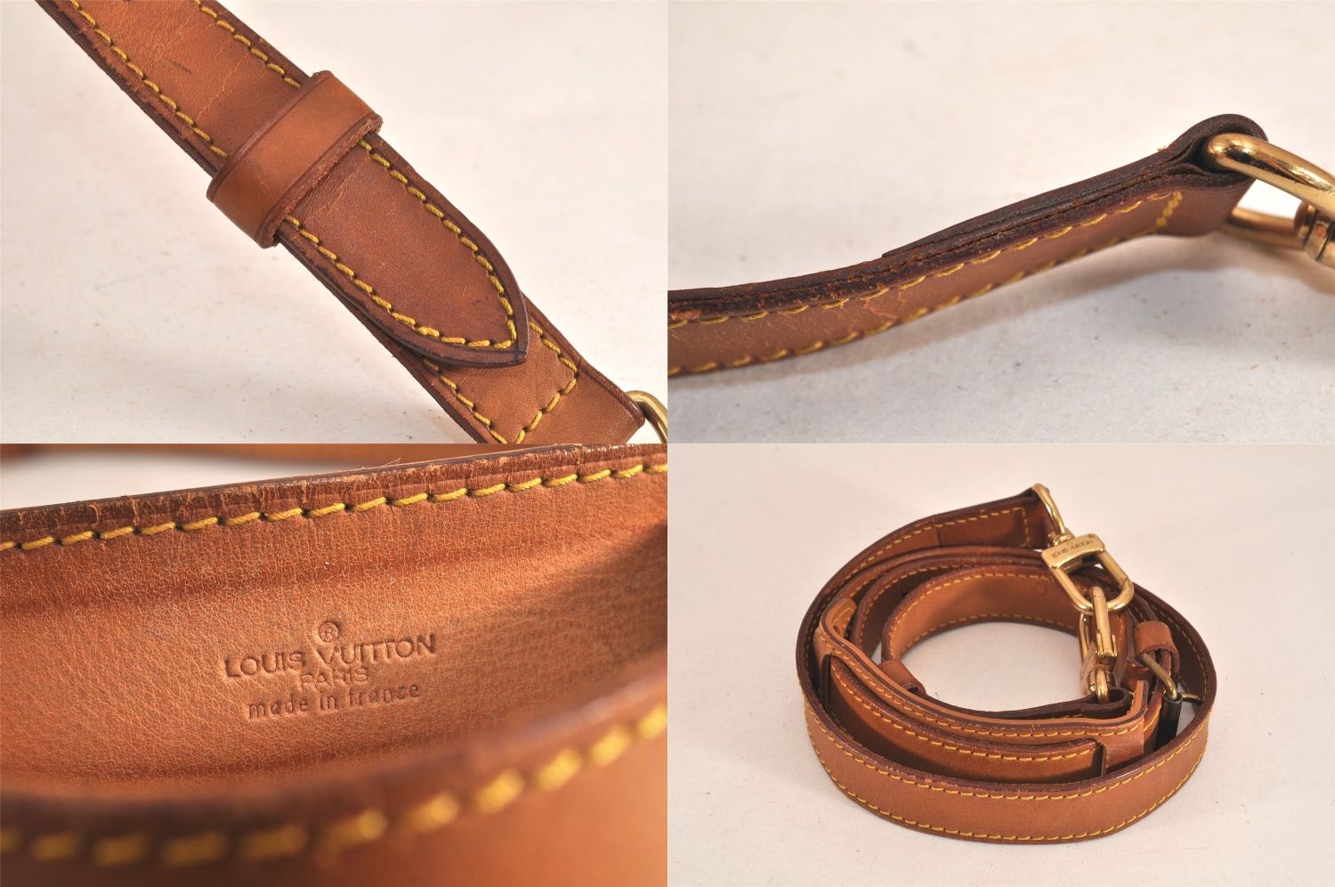 LOUIS VUITTON レザー ストラップ ベージュ Louis Vuitton レザー ストラップ ベージュ