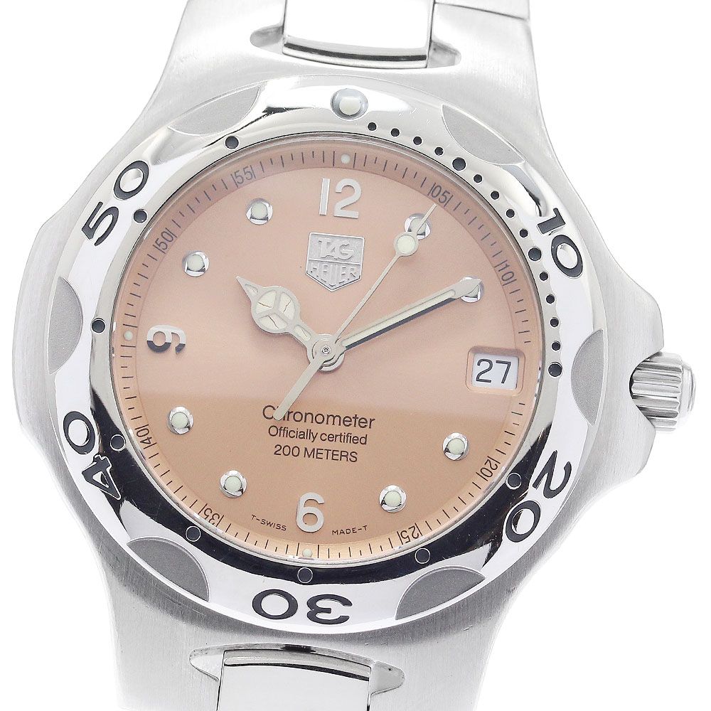 1円～ 美品 本物 人気 TAGHEUER タグホイヤー リンク WT121L シェル ボーイズ 時計 3ヶ月保証つき