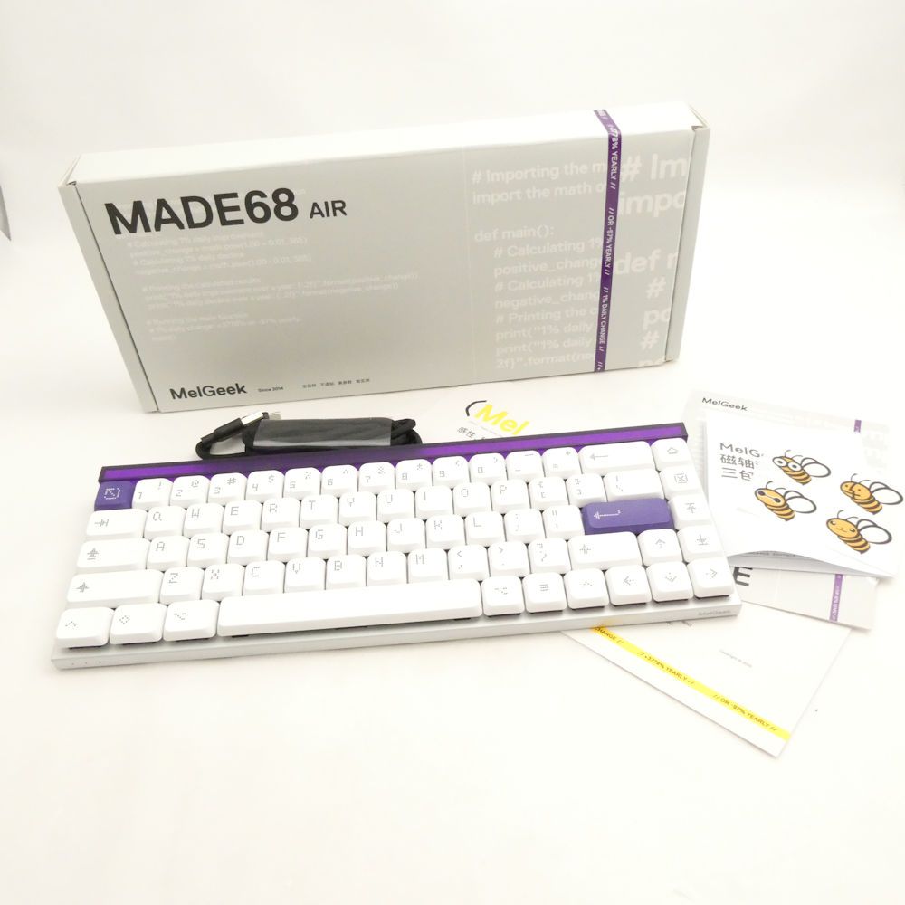 MelGeek メルギーク MADE68 AIR 紫光 Purple ゲーミングキーボード 有線 US配列 ラピッドトリガー PC周辺機器 HU1600