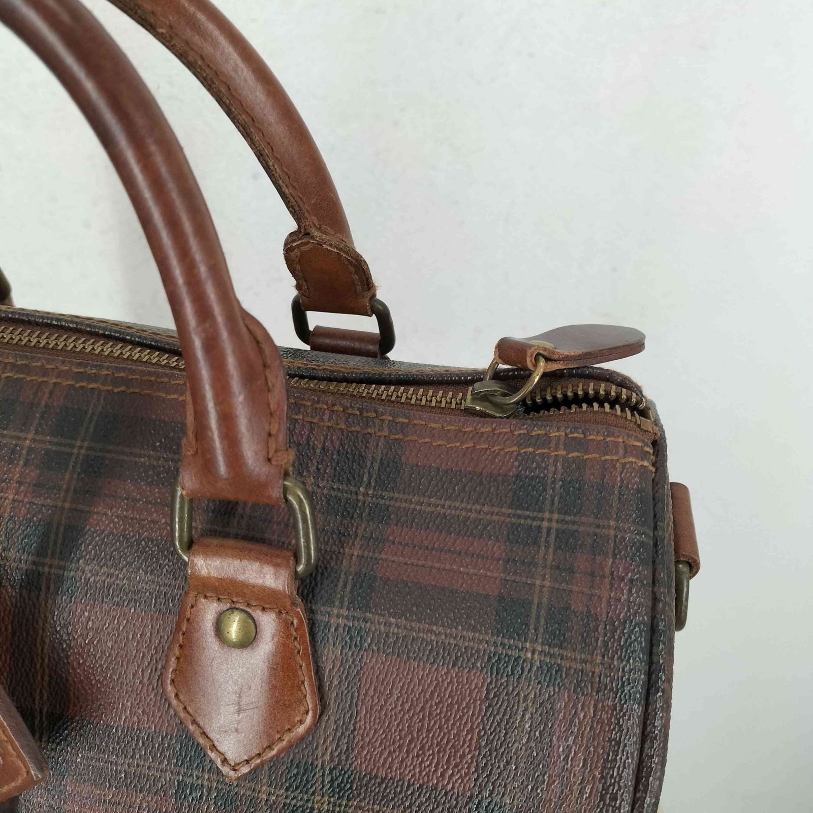 ポロラルフローレン POLO RALPH LAUREN チェック柄 ミニボストンバッグ