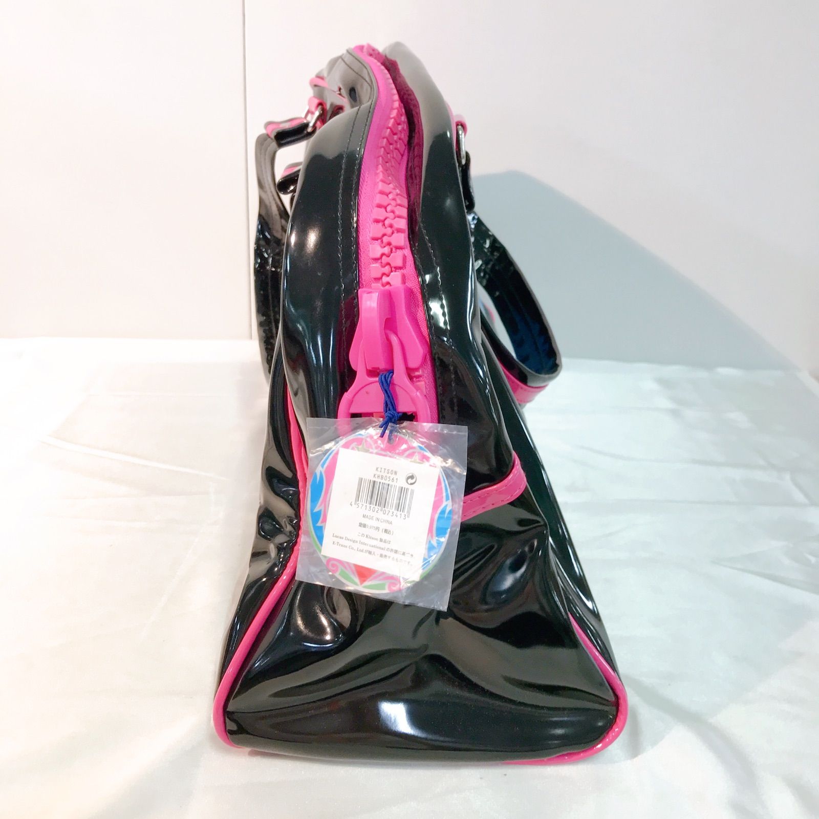 未使用品】タグ付き Kitson キットソン ボストンバッグ エナメル