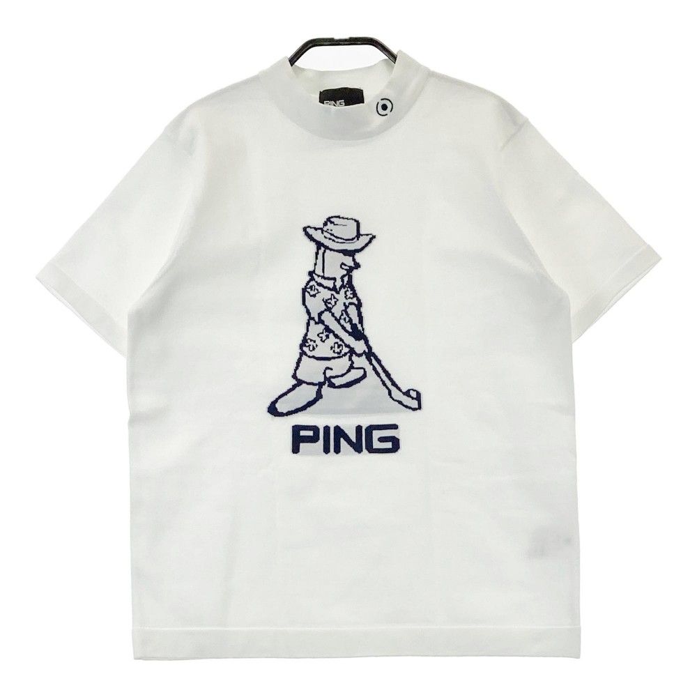 サイズ:M PING ピン 2023年モデル ハイネック 半袖ニット サイズ:M PING ピン 2023年モデル ハイネック 半袖ニット