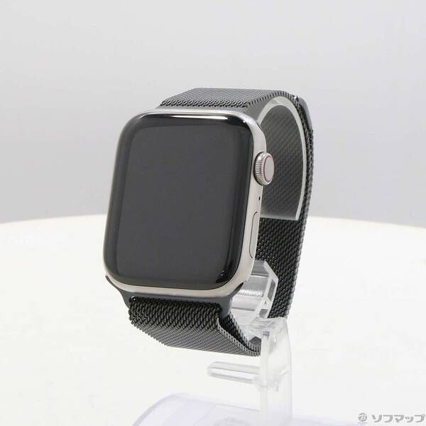 〔 品〕 Apple Watch Series 5 GPS 44mm チタニウムケース スペースブラックミラネーゼループ 262