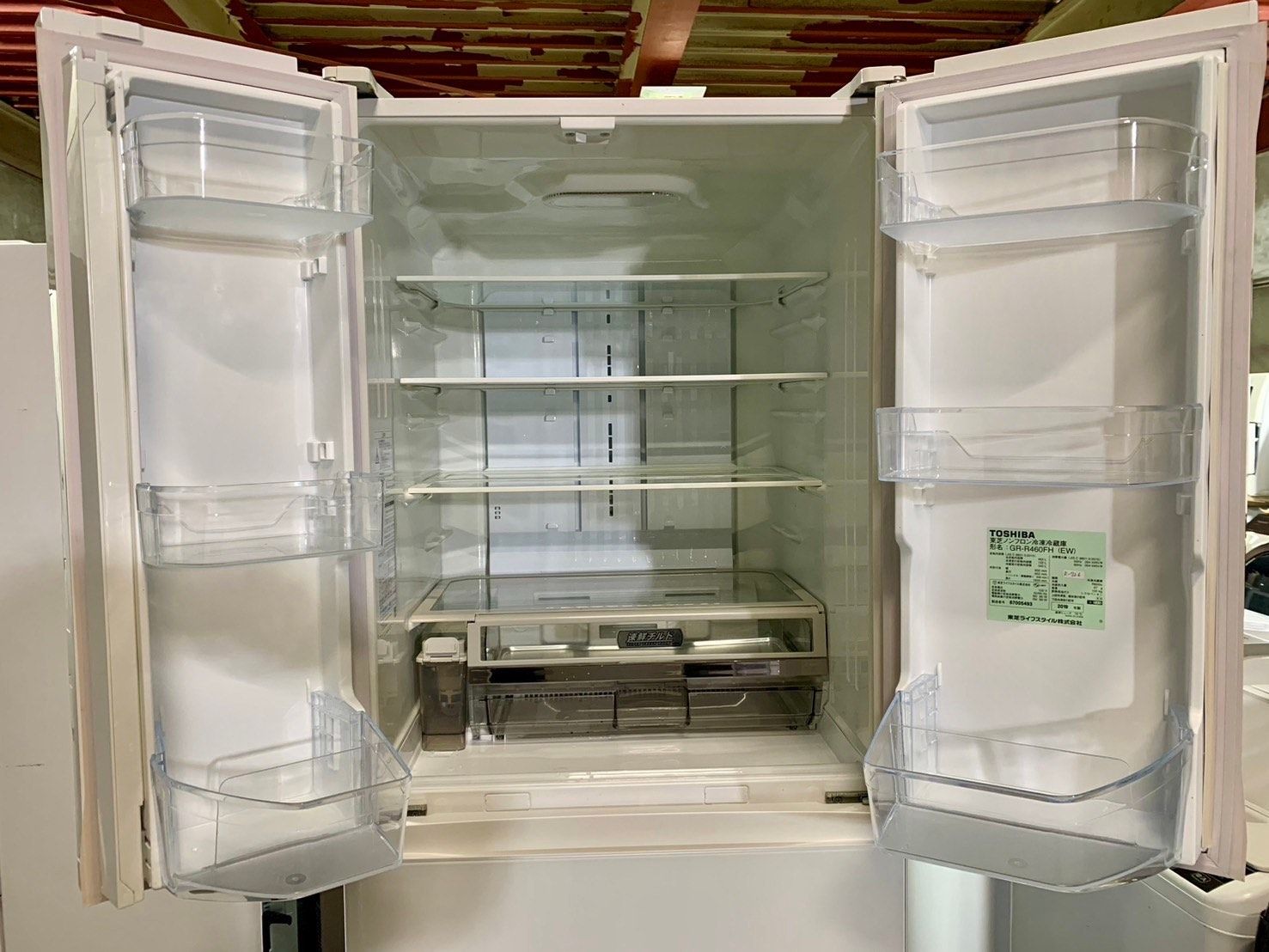大阪送料無料☆3か月保障付☆冷蔵庫☆6ドア☆GR-R460FH-EW☆R-726