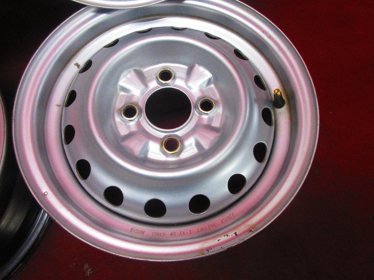 万能 スチール ホイール 4本 日産 ADバン NV150 Y12 純正 13×5J 4穴100 40 ハブ径 60 AD エキスパート ADワゴン NV150 AD◆52034H
