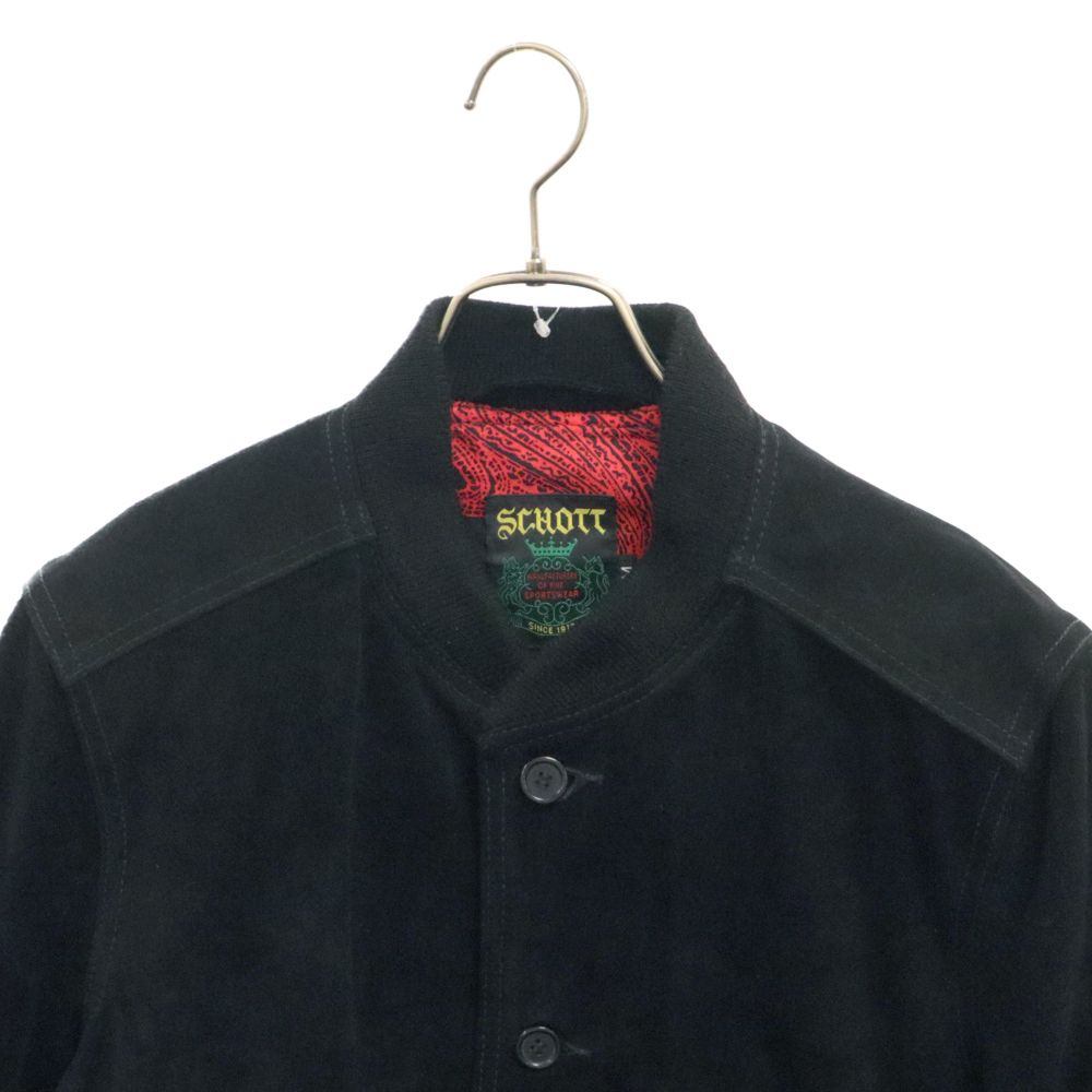 SUPREME (シュプリーム) 14SS×SCHOTT SUEDE BOMBER JACKET×ショット スエード ボンバージャケット ブラック -  メルカリ