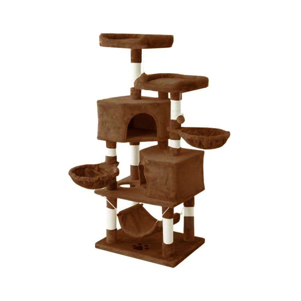 キャットタワー 大型猫 多頭飼い おしゃれ 据え置き ハンモック付き