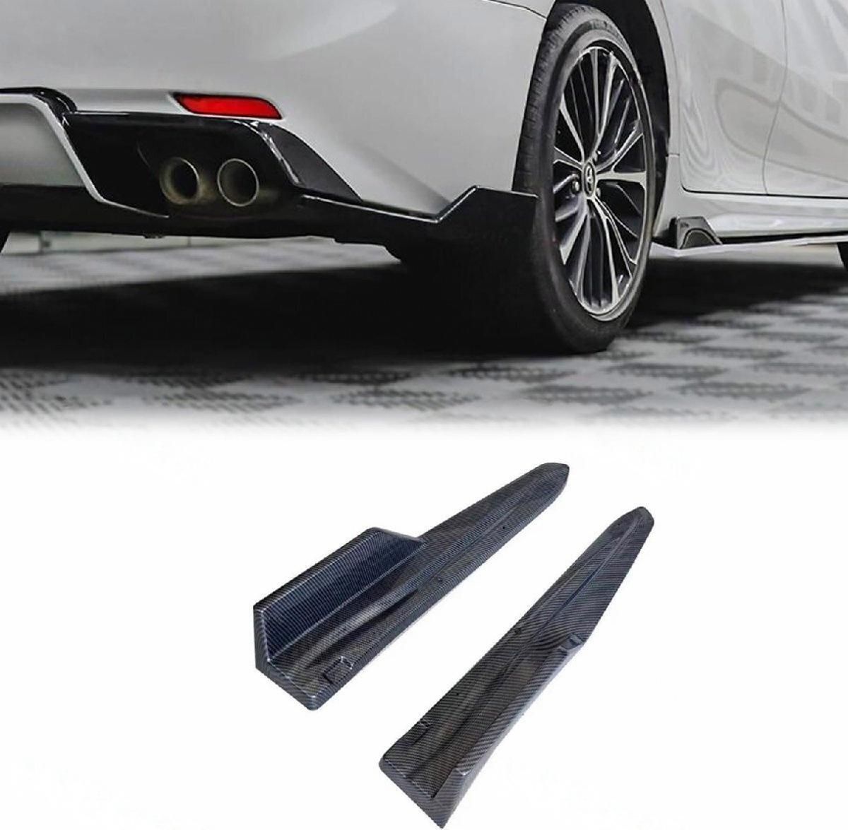 カムリ70系スポーツモデル対応 2017-2020専用 リアスポイラー 傷防止カバー バンパーリップストリップ 2pcs/セット カーボン柄